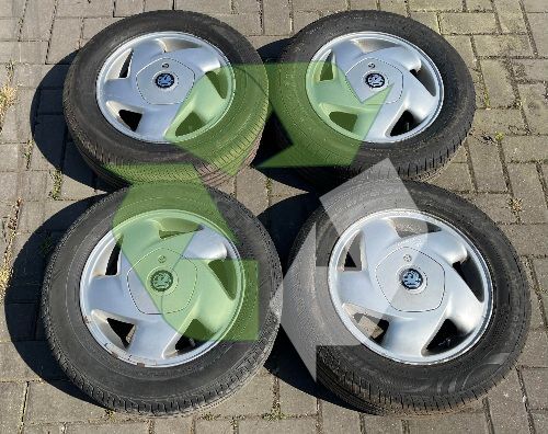 VAUXHALL SET OF FOUR 14 INCH ALLOY WHEELS & TYRES 5 SPOKE 195/60R14